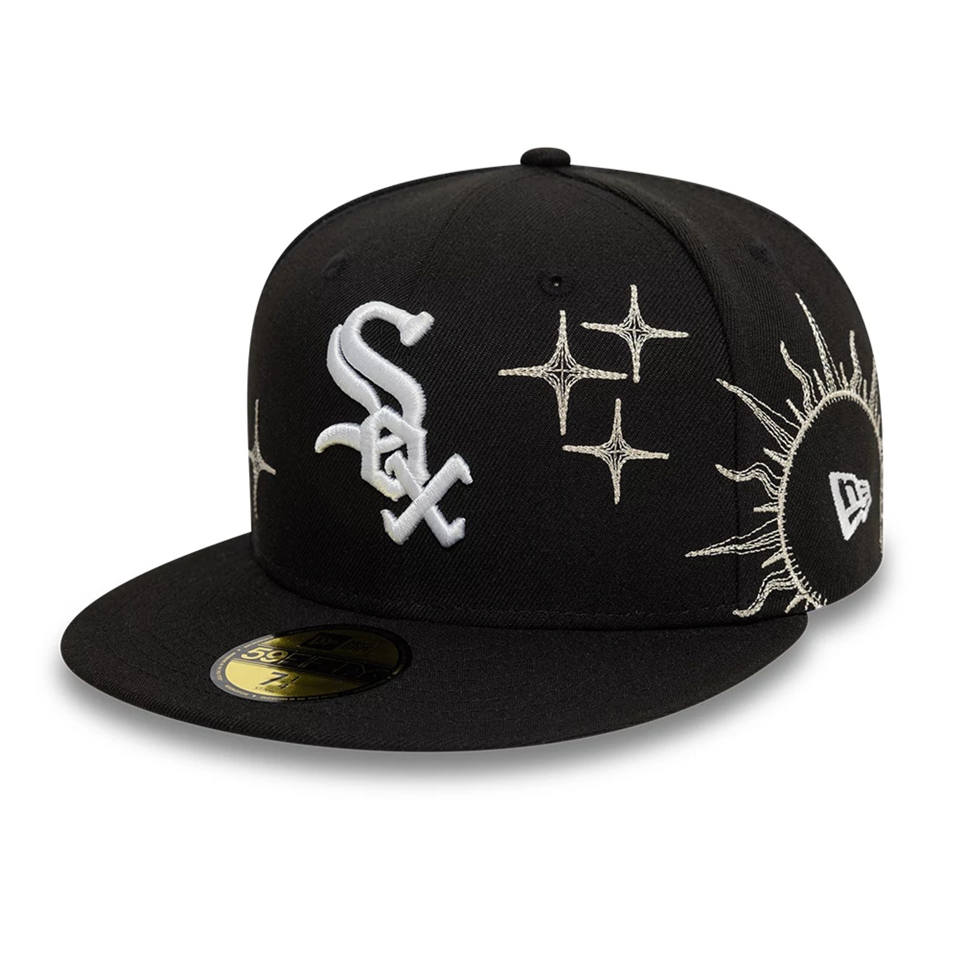 This is a Chicago White Sox MLB Zodiac Black 59FIFTY Fitted Cap 1