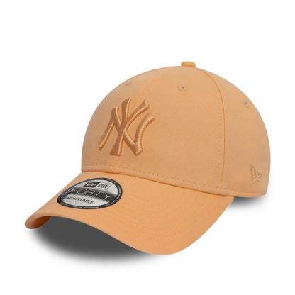 This is a New York Yankees MLB Washed Pastel Pastel Orange 9FORTY Adjustable Cap 1