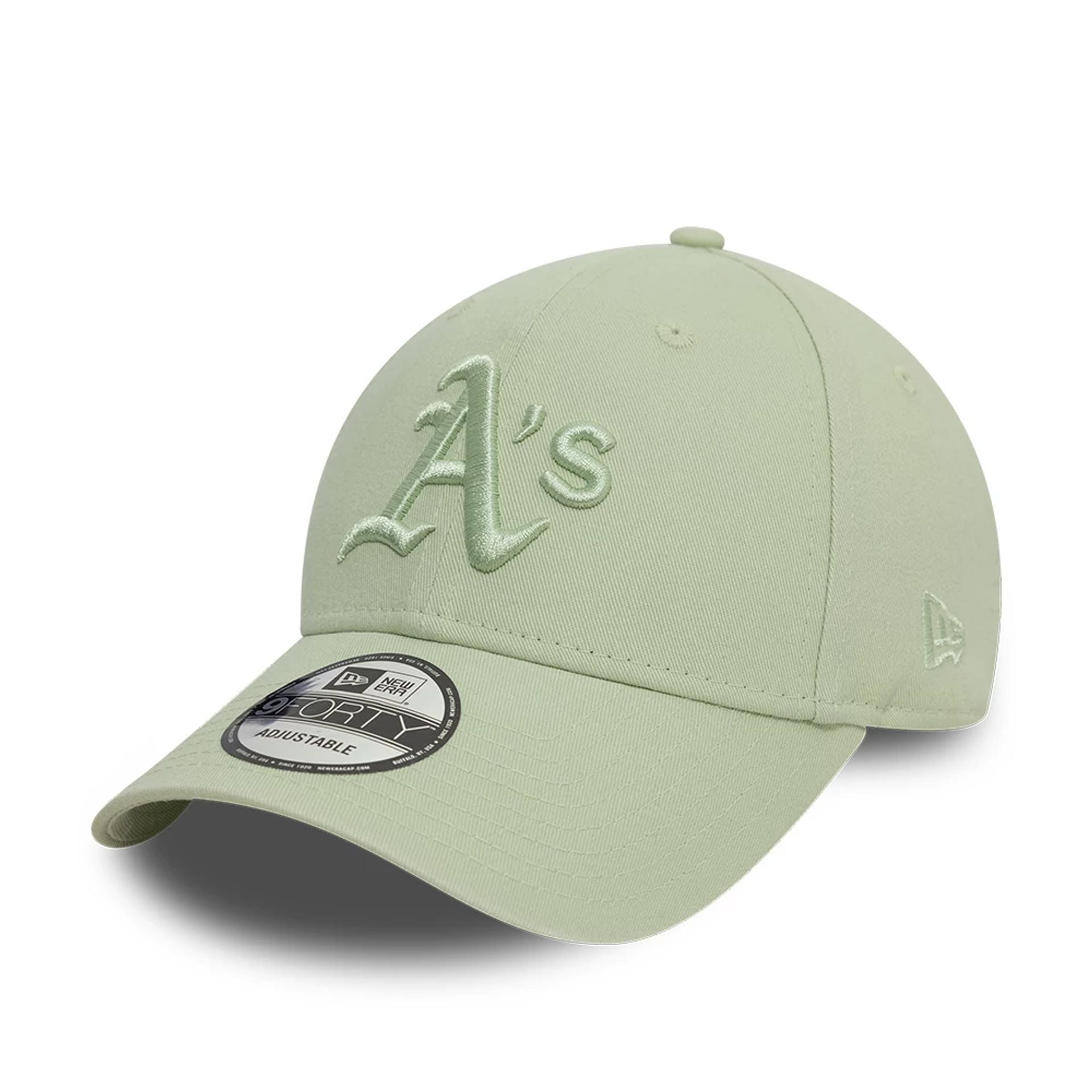 This is a Oakland Athletics MLB Washed Pastel Pastel Green 9FORTY Adjustable Cap 1