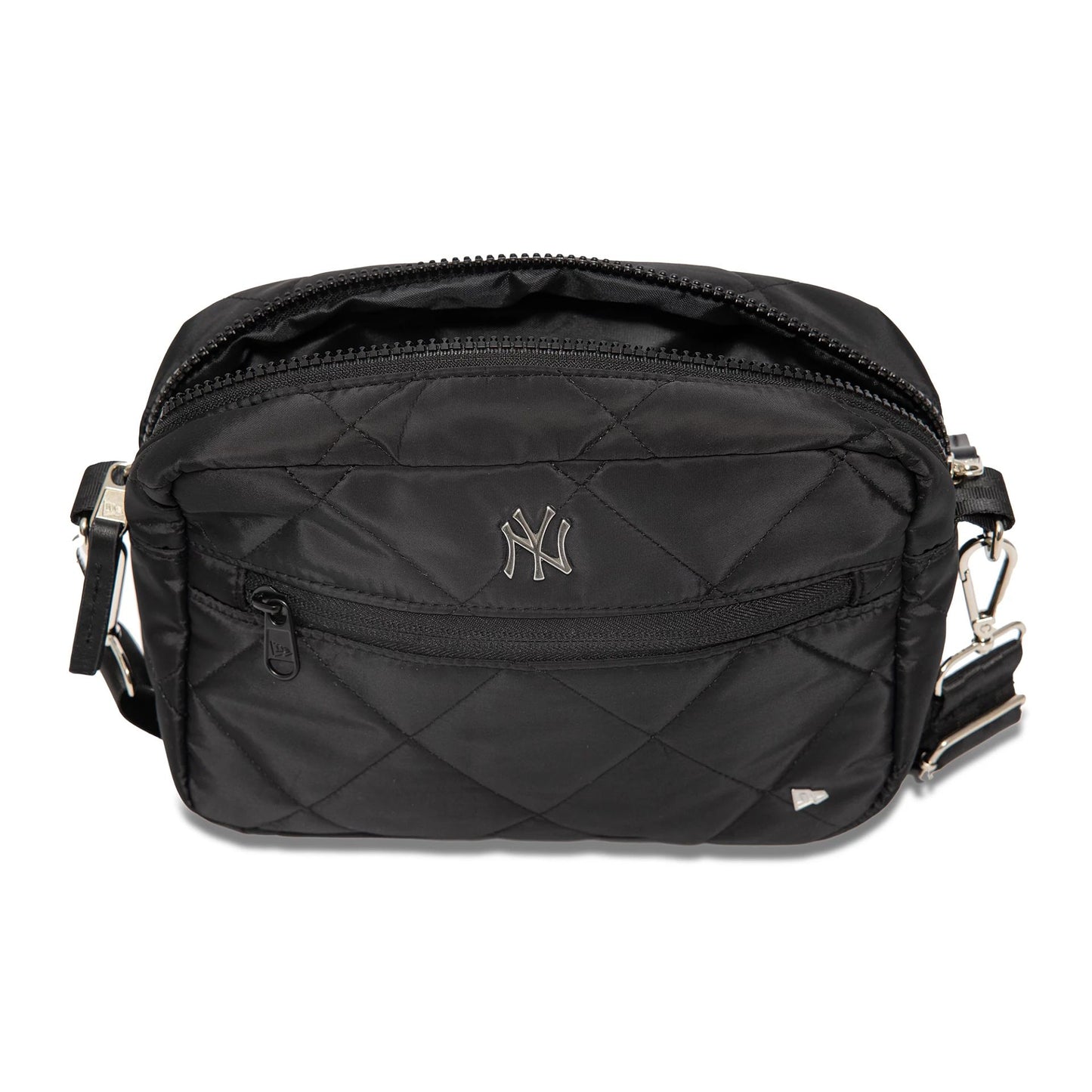 This is a New York Yankees Quilted Black Camera Bag 5