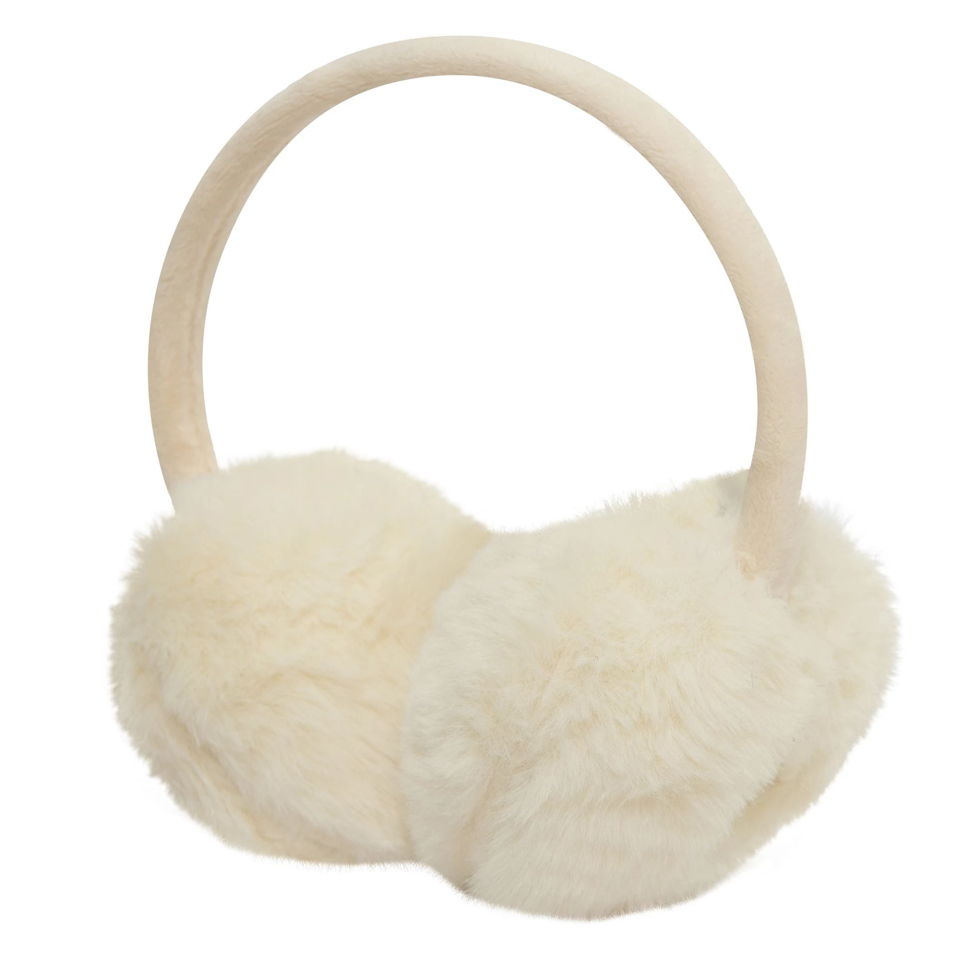 This is a New Era Faux Fur Cream Ear Muffs 1