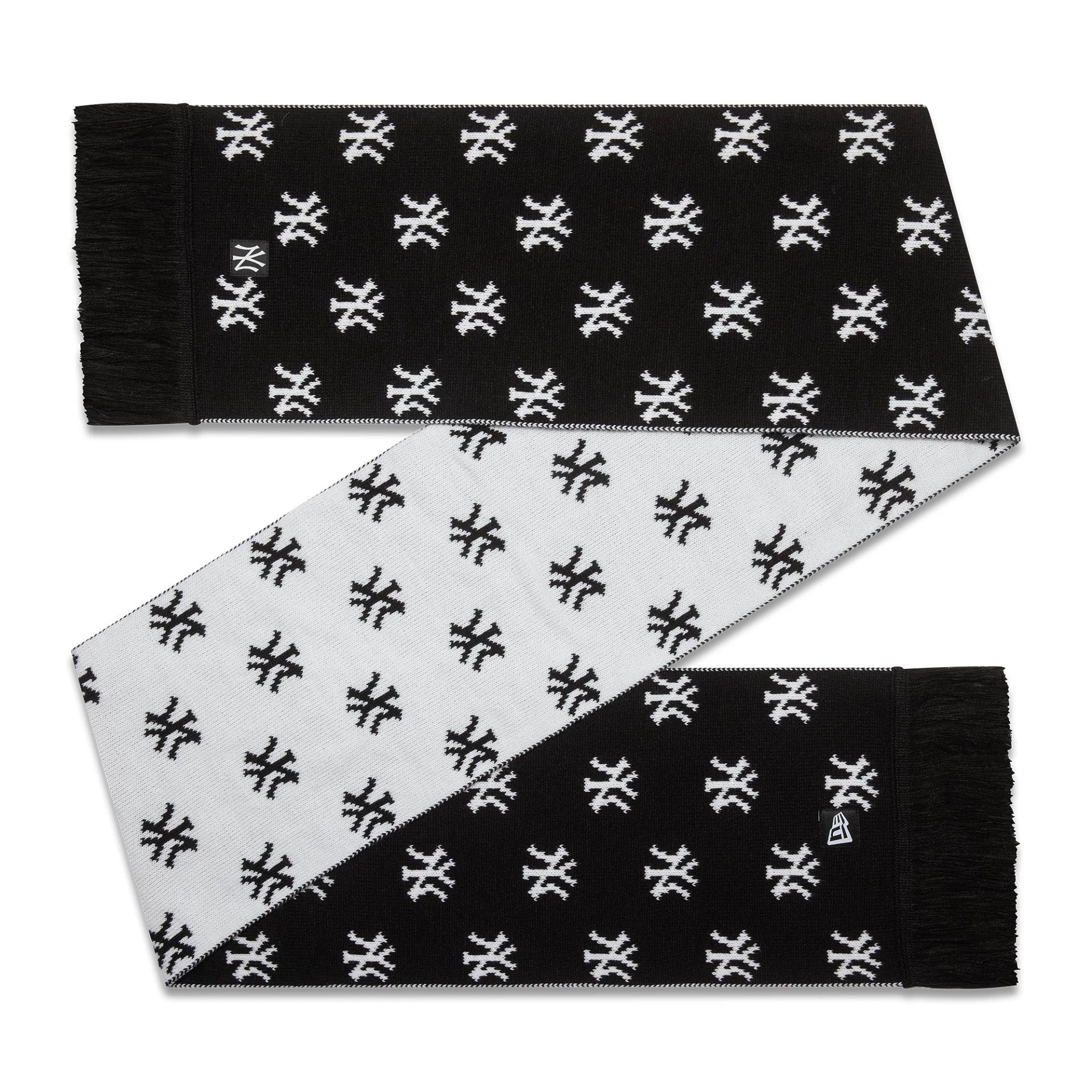 This is a New York Yankees MLB Monogram Black Scarf 1