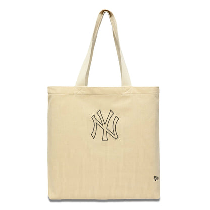 This is a New York Yankees Cord Cream Tote Bag 2