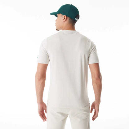 The Male model is wearing Milwaukee Bucks NBA Player Graphic Cream T-Shirt  3