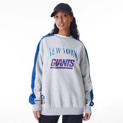 The Male model is wearing New York Giants NFL Graphic Grey Crew Neck Sweater  3