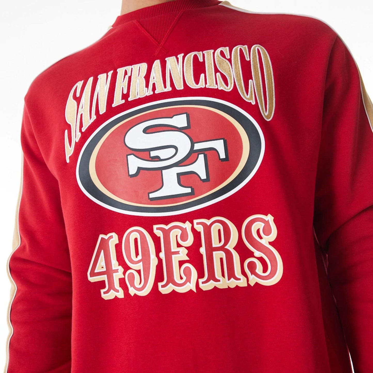 The Male model is wearing San Francisco 49Ers NFL Graphic Red Crew Neck Sweater  2