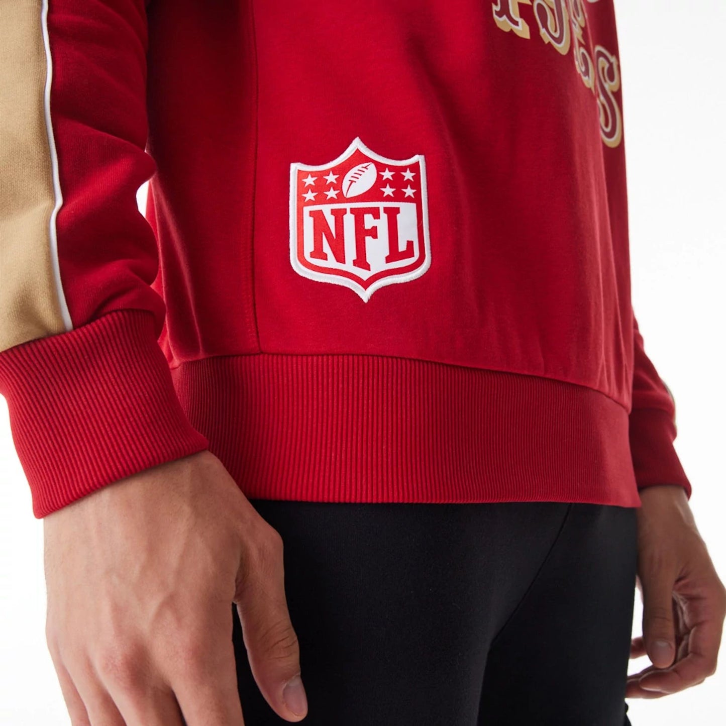 The Male model is wearing San Francisco 49Ers NFL Graphic Red Crew Neck Sweater  7