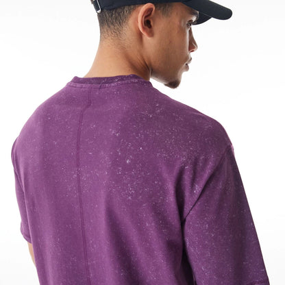 The Male model is wearing  New Era Wash Dark Purple Oversized T-Shirt  7