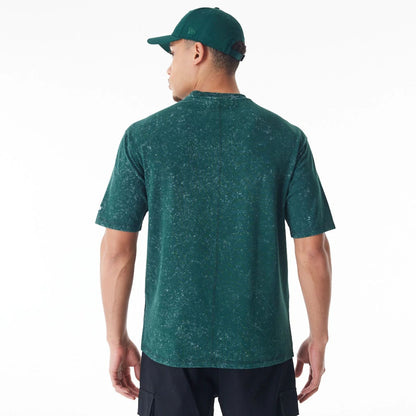 The Male model is wearing  New Era Wash Dark Green Oversized T-Shirt  6