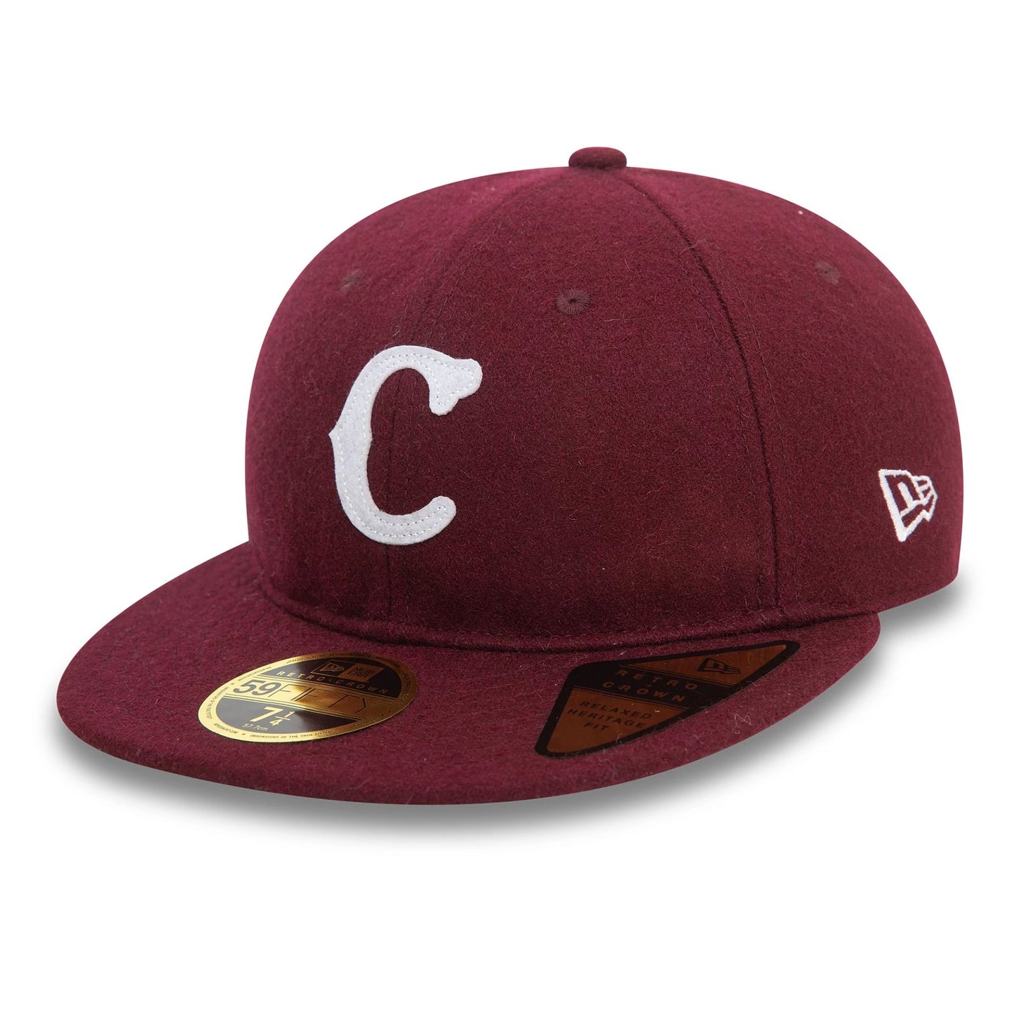 This is a Cincinnati Reds MLB Cooperstown Script Dark Purple Retro Crown 59FIFTY Fitted Cap 1