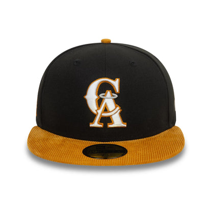 This is a LA Angels Contrast Cord Black 59FIFTY Fitted Cap 3