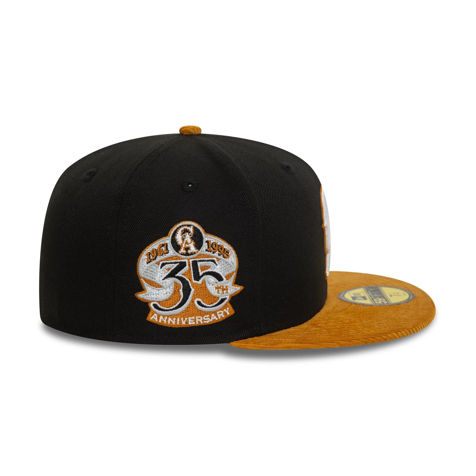 This is a LA Angels Contrast Cord Black 59FIFTY Fitted Cap 5