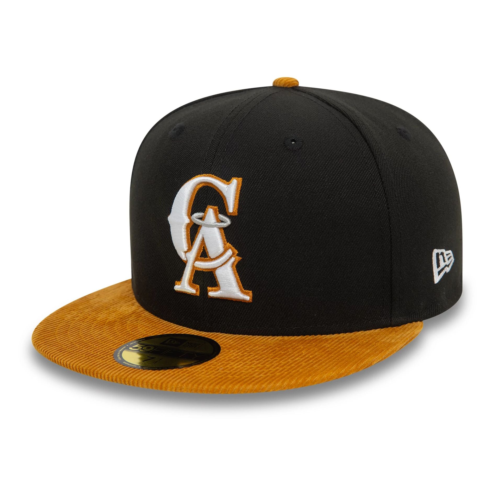 This is a LA Angels Contrast Cord Black 59FIFTY Fitted Cap 4