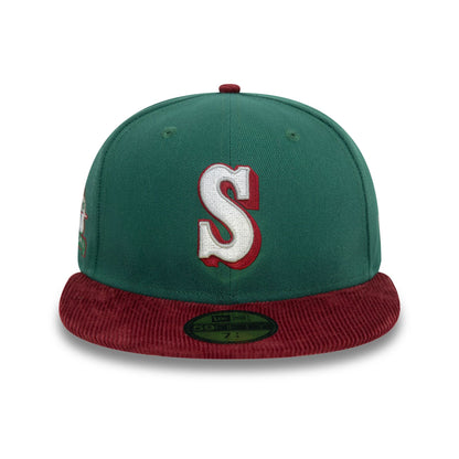 This is a Seattle Mariners Contrast Cord Dark Green 59FIFTY Fitted Cap 3