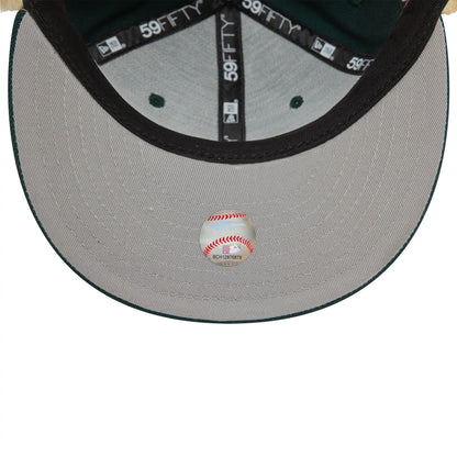 This is a Oakland Athletics Image Dark Green Dogear 59FIFTY Fitted Cap 3