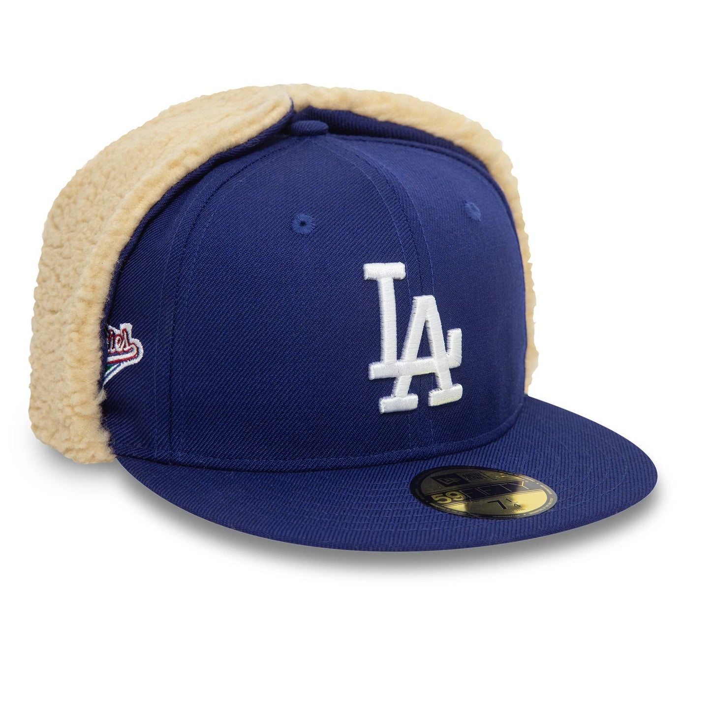 This is a LA Dodgers Image Blue Dogear 59FIFTY Fitted Cap 1