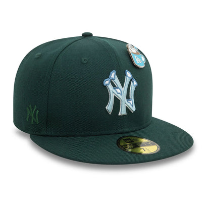 This is a New York Yankees MLB Pin Pack Dark Green 59FIFTY Fitted Cap 4