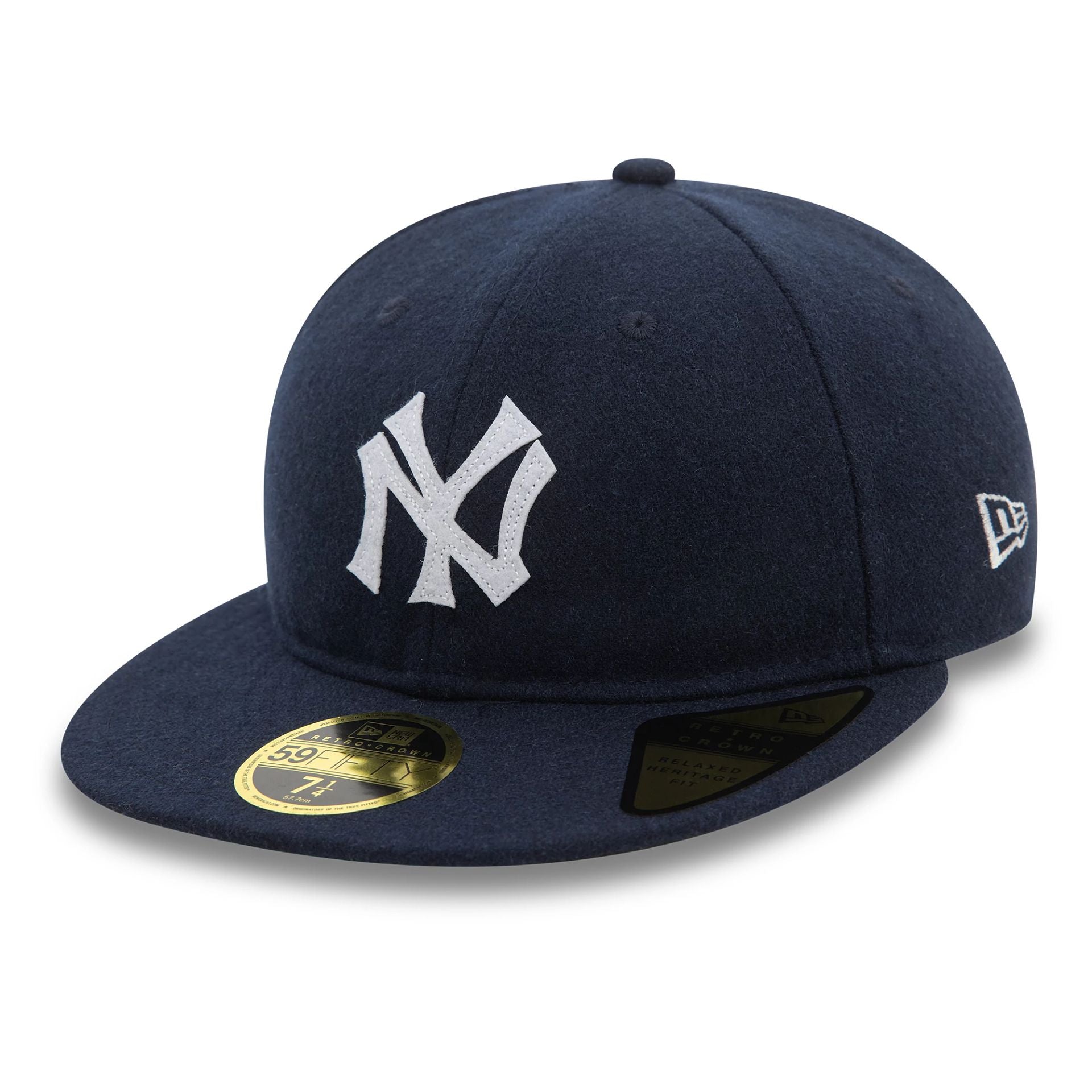 This is a New York Yankees MLB Cooperstown Script Navy Retro Crown 59FIFTY Fitted Cap 1