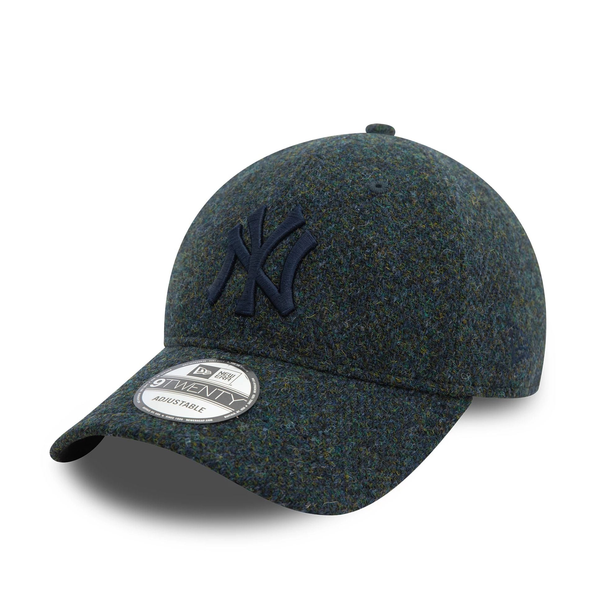 This is a New York Yankees Image Harris Tweed® Navy 9TWENTY Adjustable Cap 1