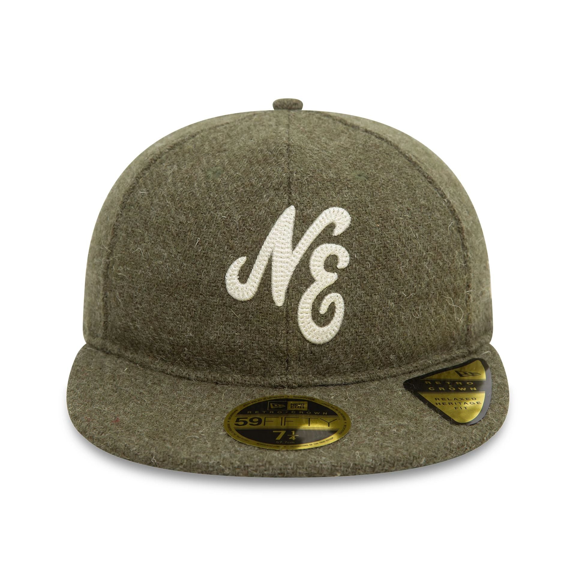 This is a New Era Image Harris Tweed® Dark Green Retro Crown 59FIFTY Fitted Cap 2