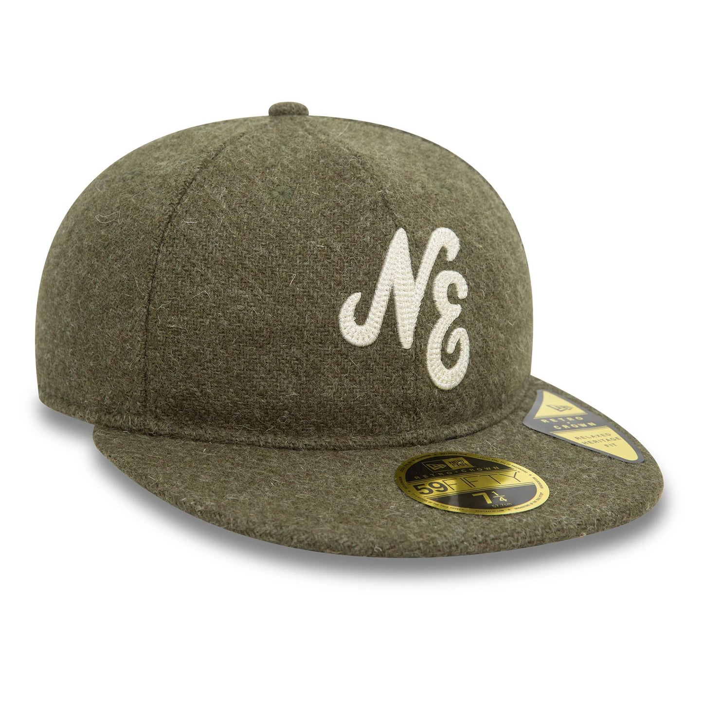 This is a New Era Image Harris Tweed® Dark Green Retro Crown 59FIFTY Fitted Cap 3