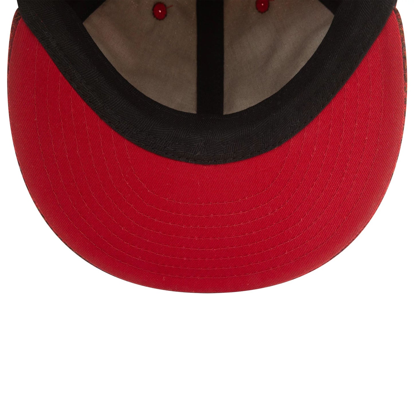 This is a New Era Image Harris Tweed® Dark Red Retro Crown 59FIFTY Fitted Cap 5