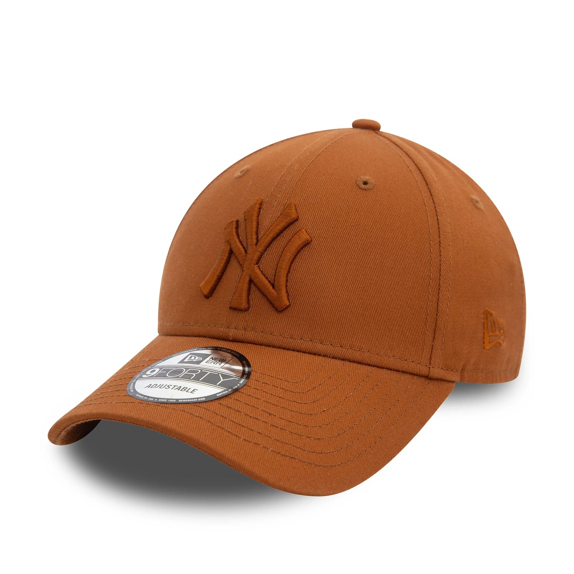 This is a New York Yankees League Essential Brown 9FORTY Adjustable Cap 1