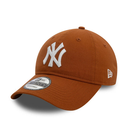 This is a New York Yankees League Essential Brown 9TWENTY Adjustable Cap 1