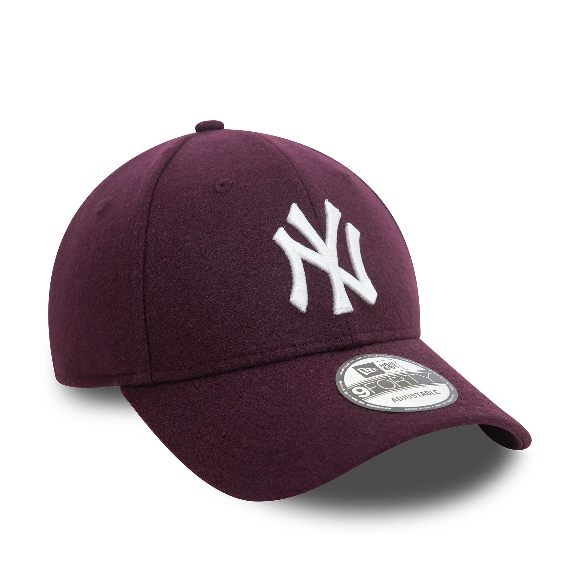 This is a New York Yankees Melton Wool Purple 9FORTY Adjustable Cap 3