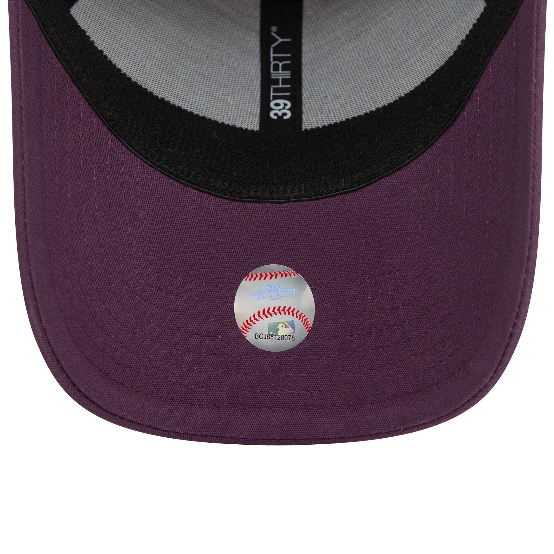 This is a New York Yankees League Essential Dark Purple 39THIRTY Stretch Fit Cap 5