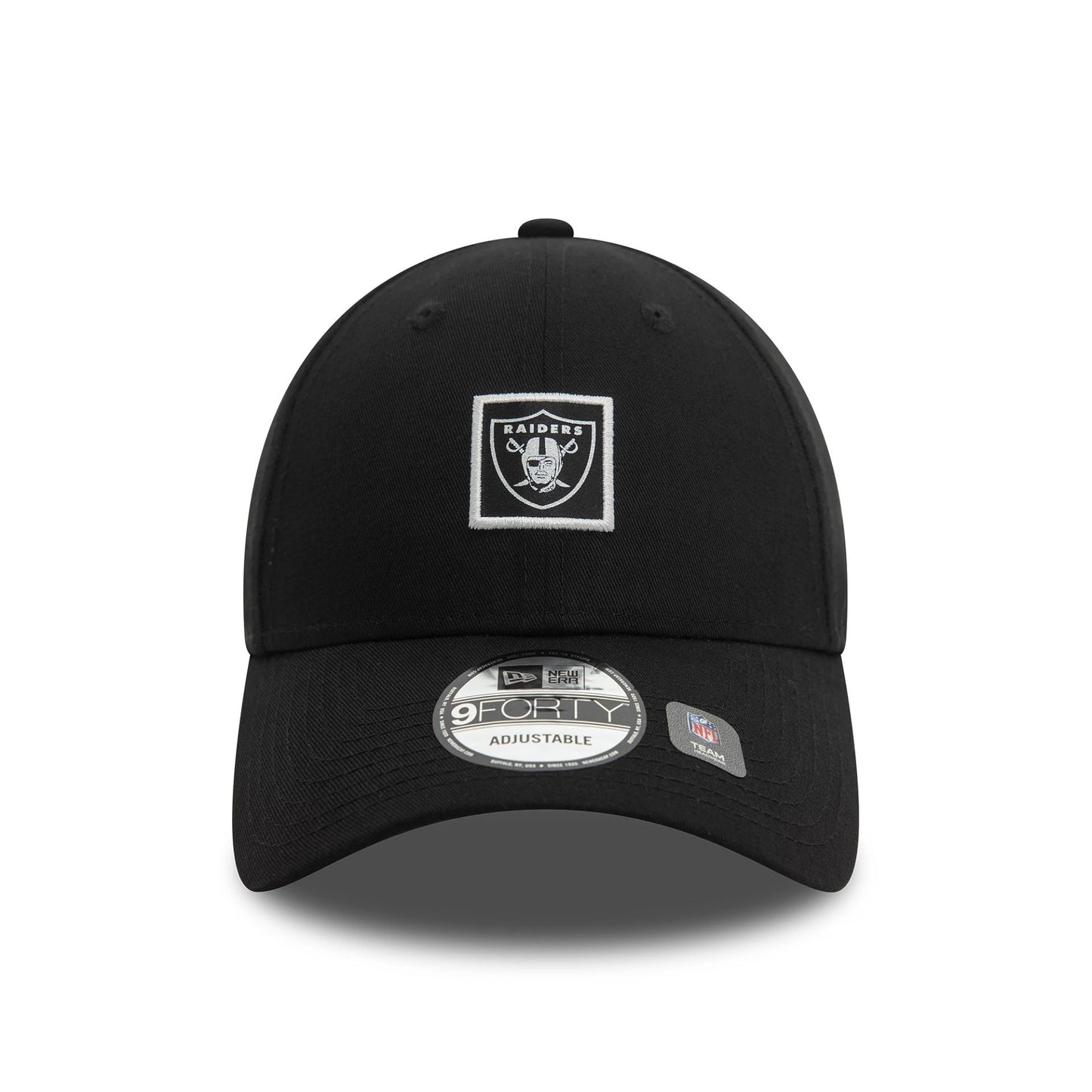 This is a Las Vegas Raiders Metallic Patch Black 9FORTY Adjustable Cap 2