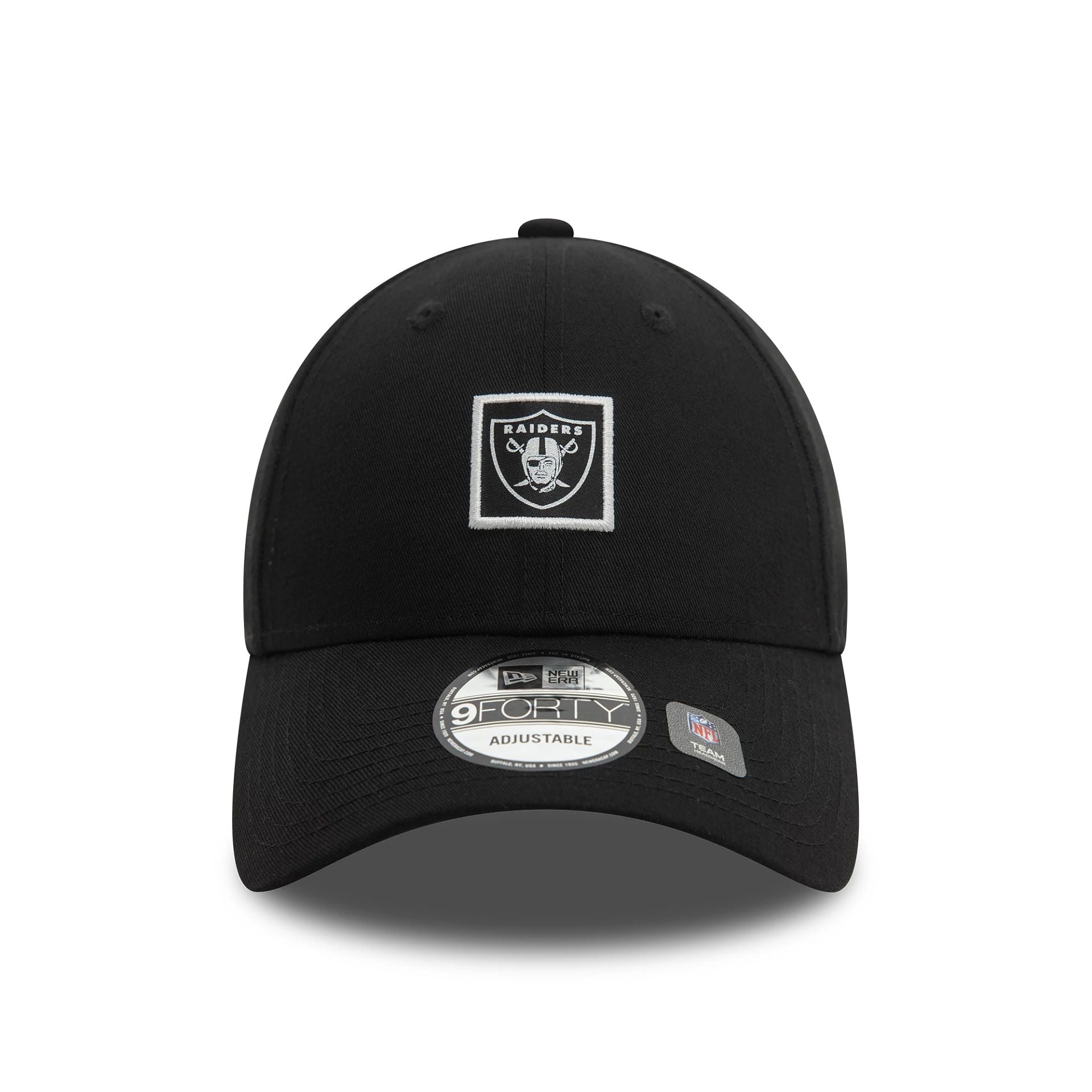 This is a Las Vegas Raiders Metallic Patch Black 9FORTY Adjustable Cap 2