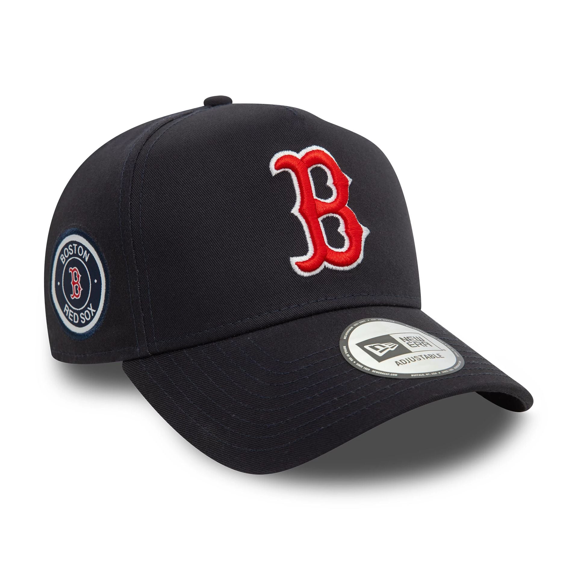 This is a Boston Red Sox Patch Navy 9FORTY E-Frame Cap 1