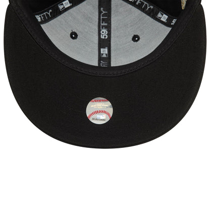 This is a Chicago White Sox Cooperstown Metallic Black 59FIFTY Fitted Cap 6