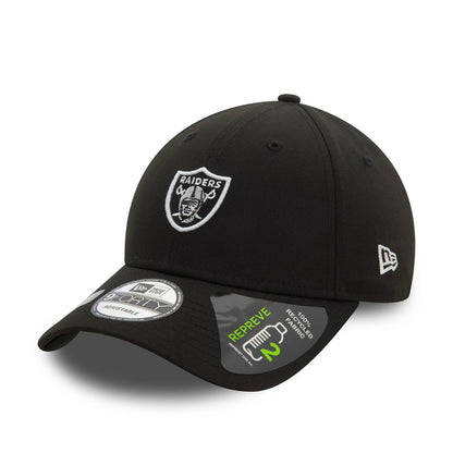 This is a Las Vegas Raiders Repreve® Mini Logo Black 9FORTY Adjustable Cap 1