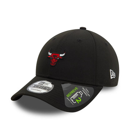 This is a Chicago Bulls Repreve® Mini Logo Black 9FORTY Adjustable Cap 1