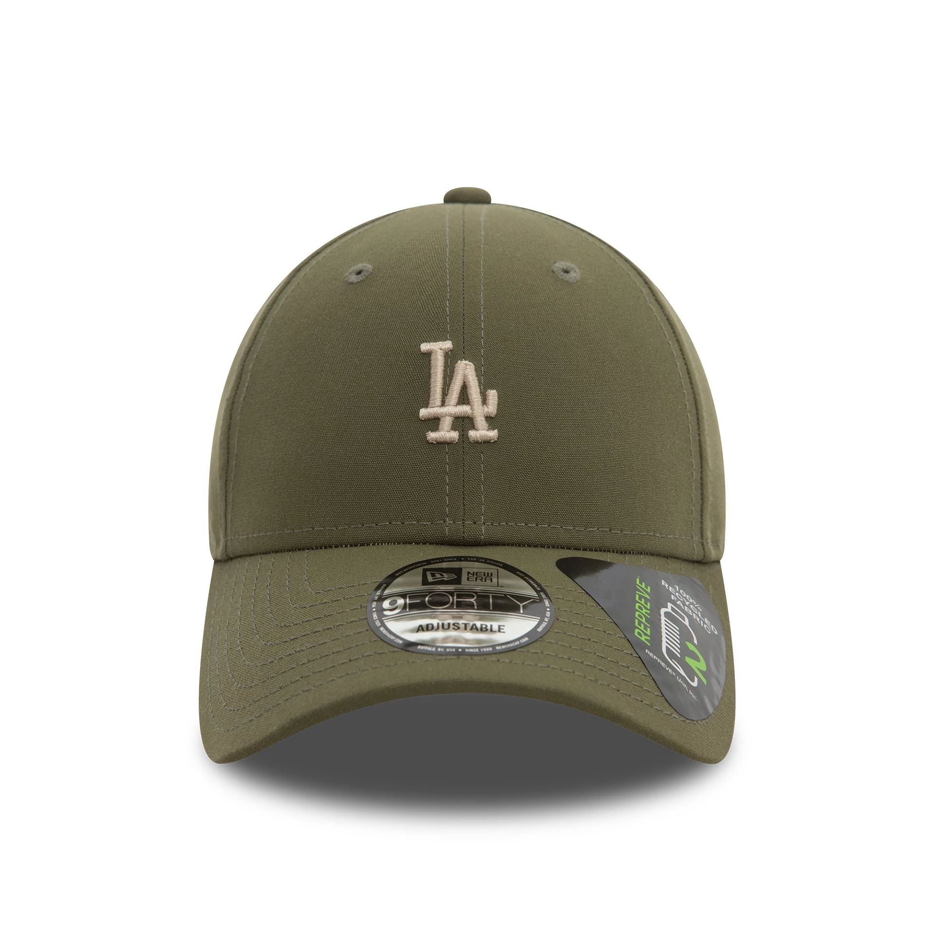 This is a LA Dodgers Repreve® Mini Logo Green 9FORTY Adjustable Cap 2