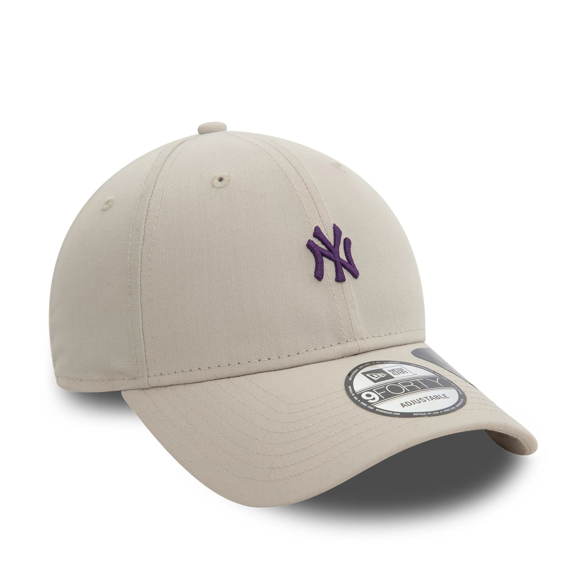 This is a New York Yankees Repreve® Mini Logo Light Beige 9FORTY Adjustable Cap 3