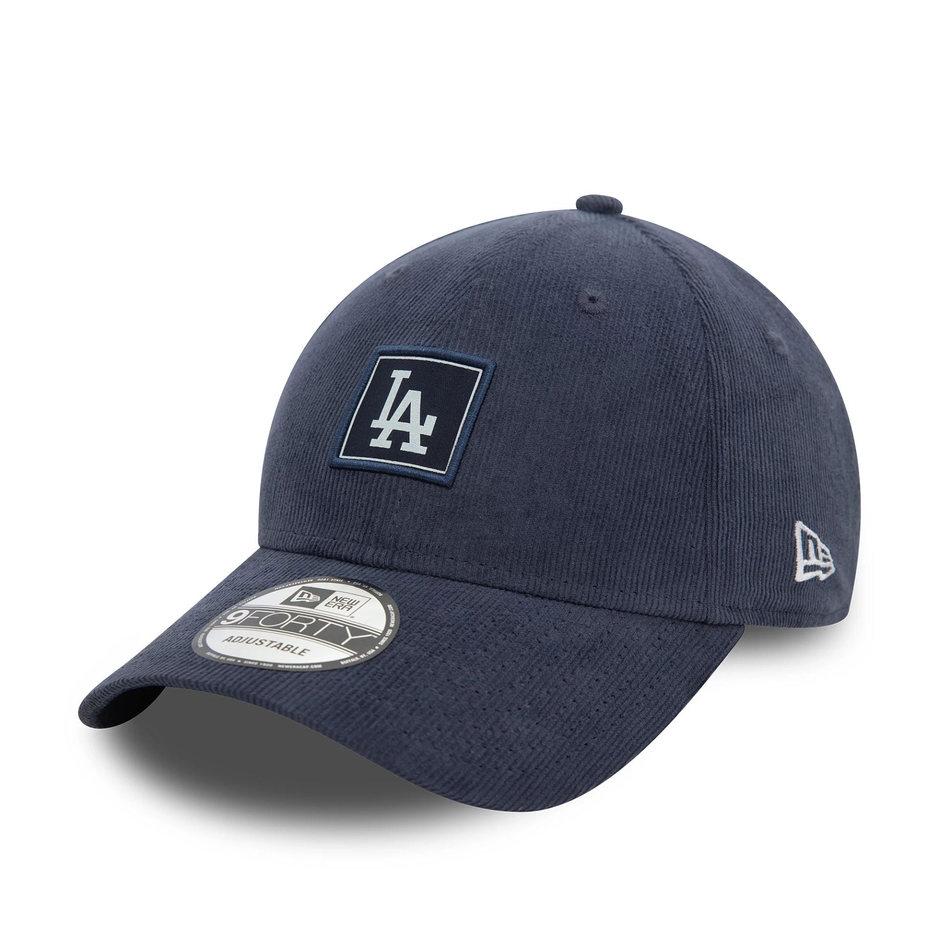 This is a LA Dodgers Cord Patch Dark Blue 9FORTY Adjustable Cap 1