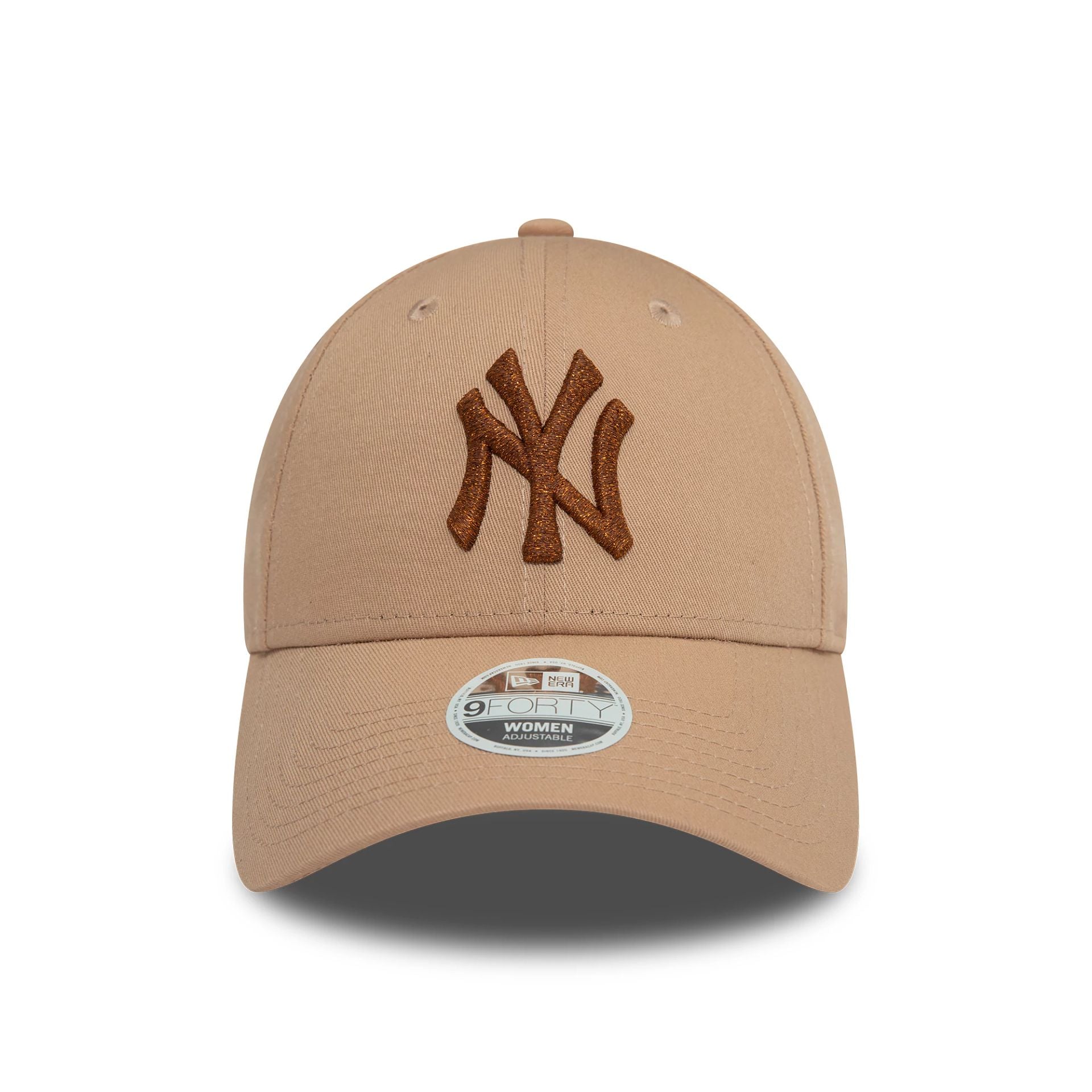 This is a New York Yankees Womens Metallic Beige 9FORTY Adjustable Cap 2