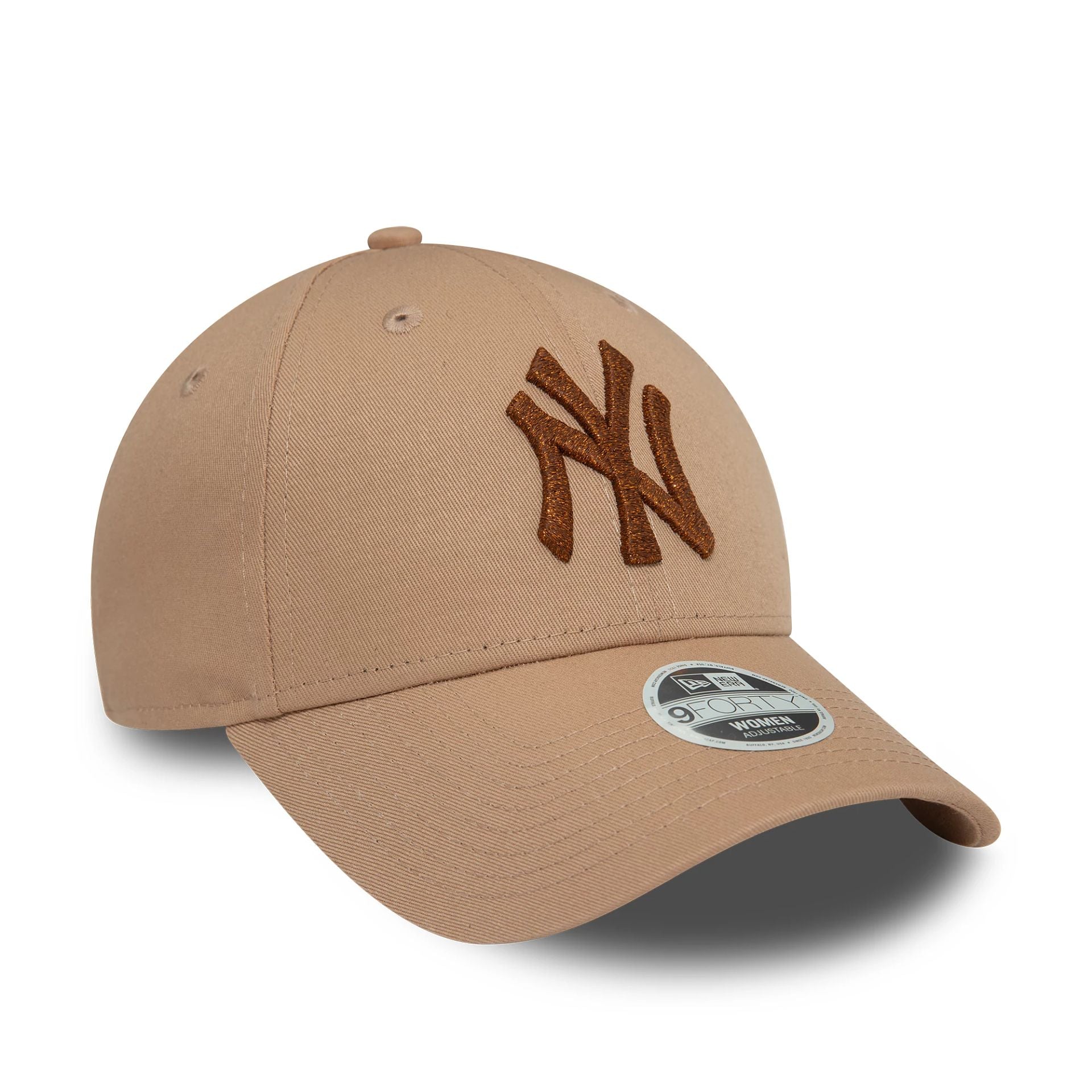 This is a New York Yankees Womens Metallic Beige 9FORTY Adjustable Cap 3