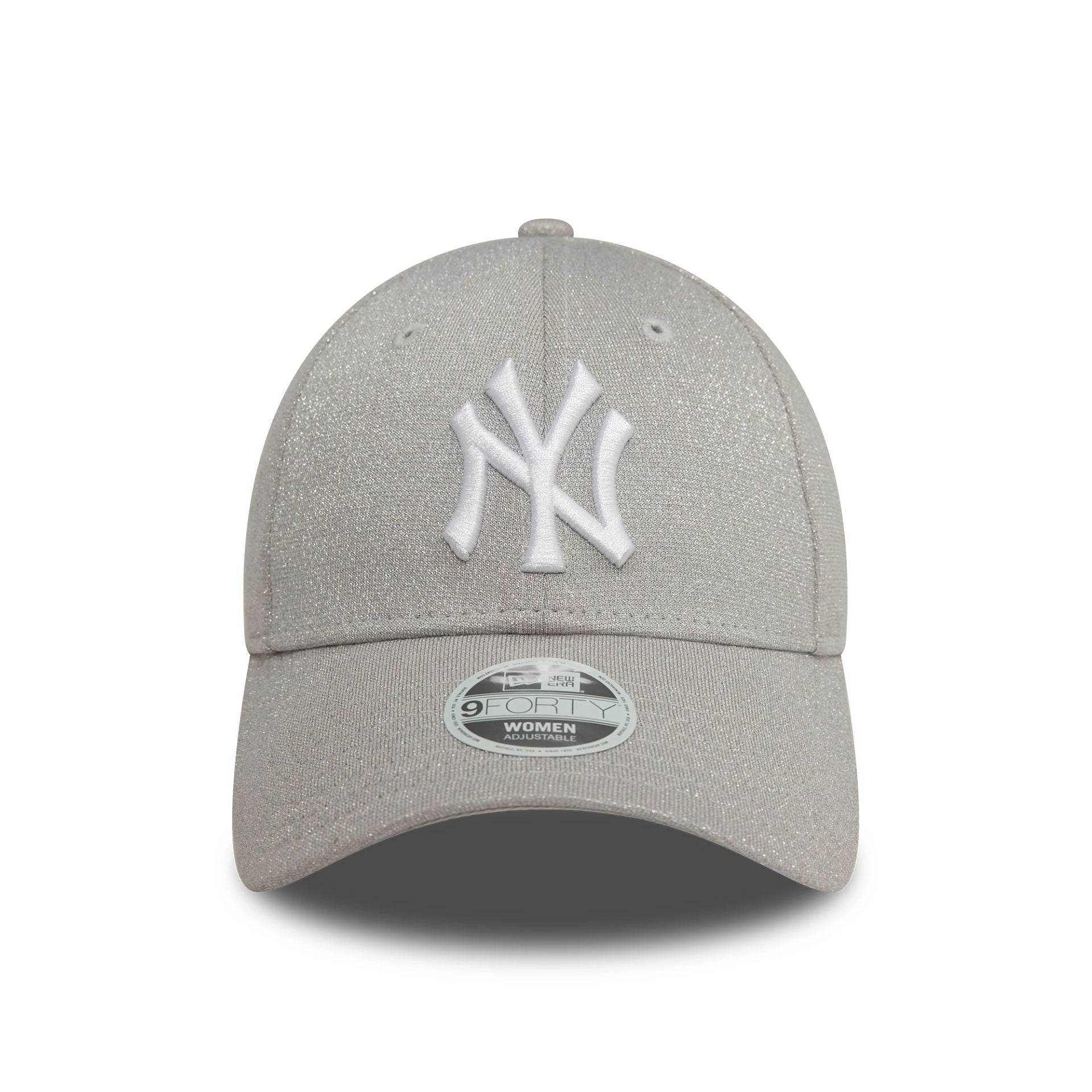 This is a New York Yankees Womens Glitter Silver 9FORTY Adjustable Cap 2