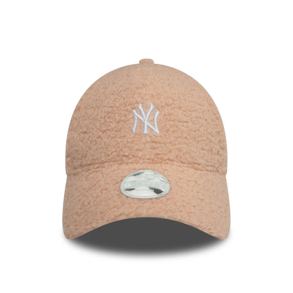 This is a New York Yankees Womens Borg Pastel Pink 9FORTY Adjustable Cap 2