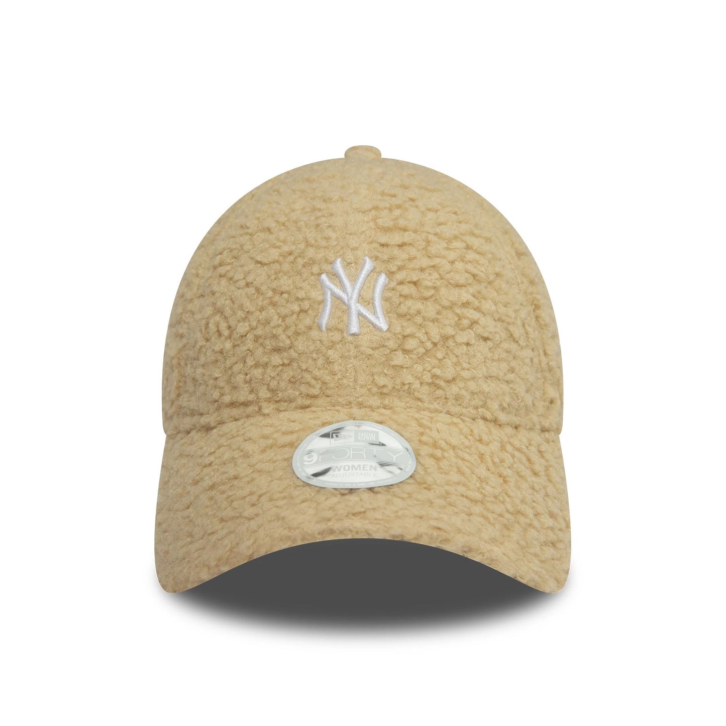 This is a New York Yankees Womens Borg Light Beige 9FORTY Adjustable Cap 2