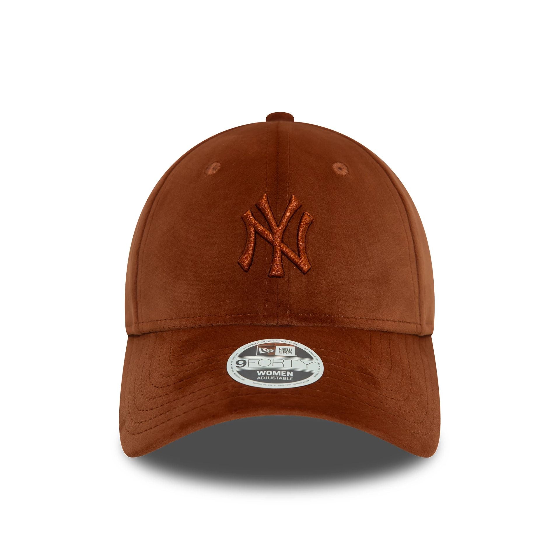 This is a New York Yankees Womens Velour Midi Brown 9FORTY Adjustable Cap 2