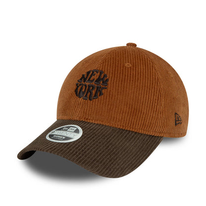 This is a  Womens New Era Cord Dark Brown 9TWENTY Adjustable Cap 1