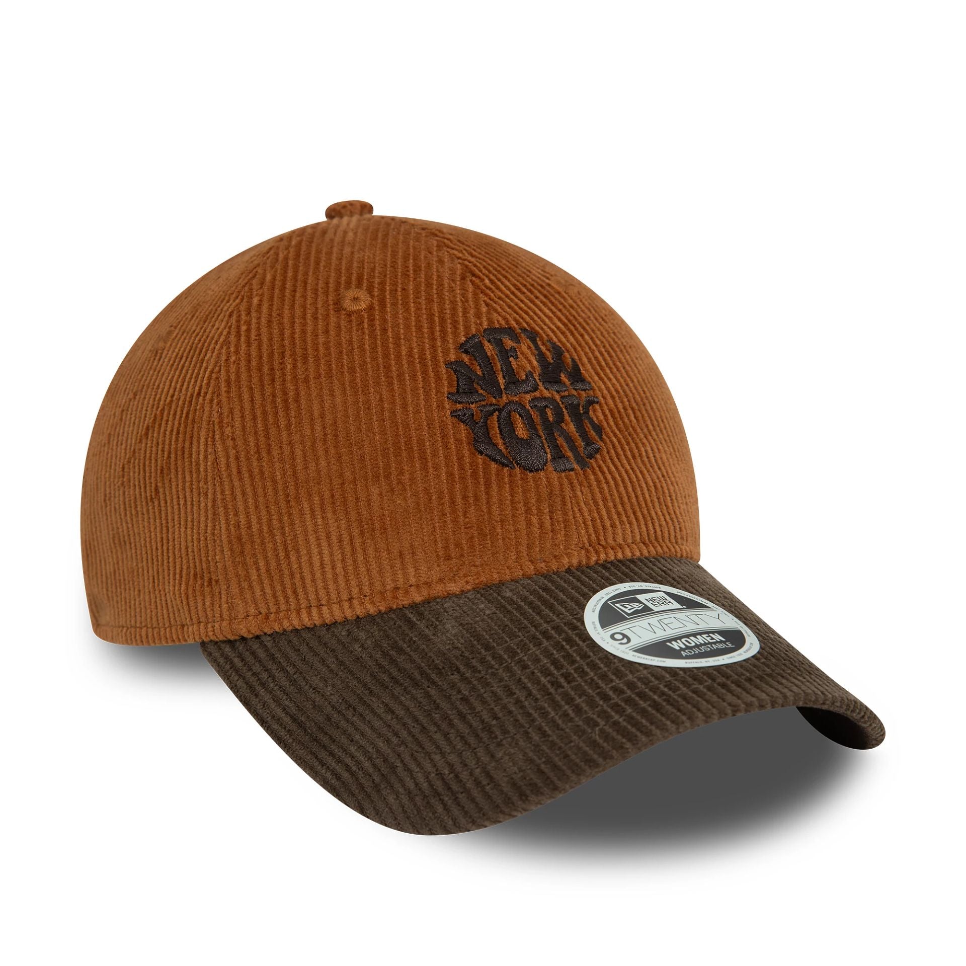 This is a  Womens New Era Cord Dark Brown 9TWENTY Adjustable Cap 3