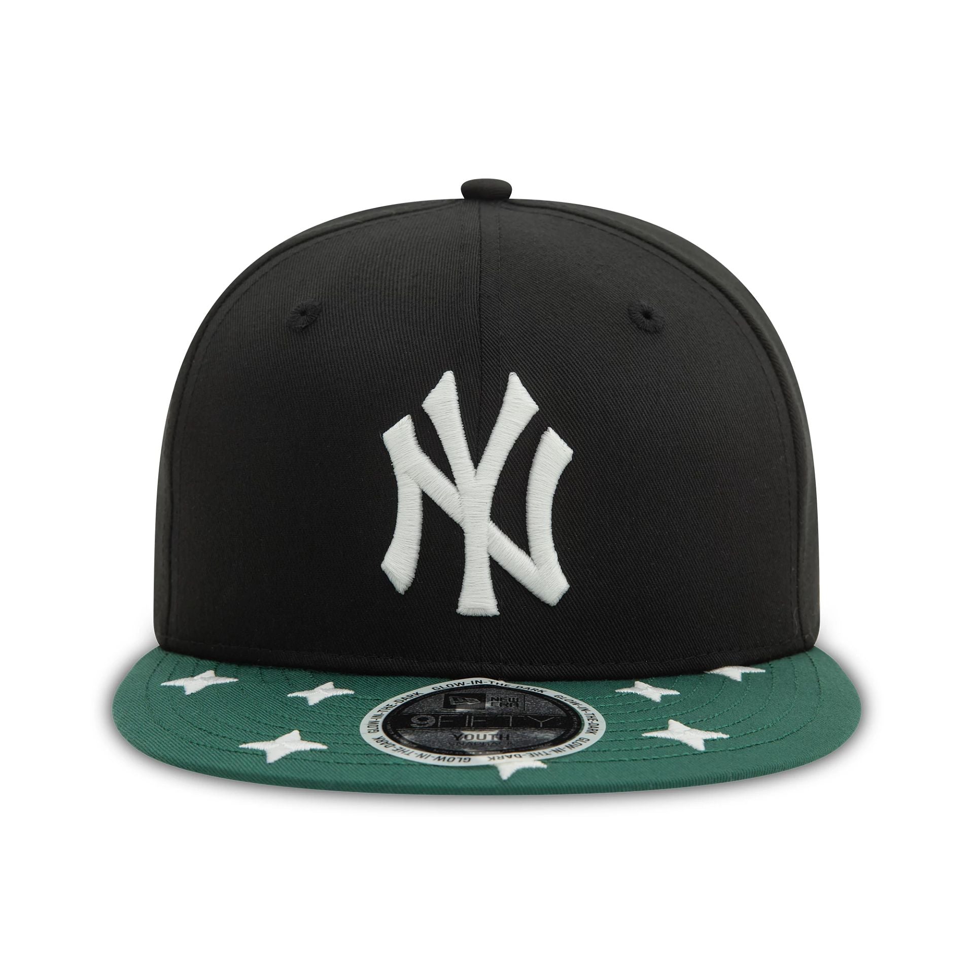 This is a New York Yankees Youth Glow In The Dark Black 9FIFTY Snapback Cap 2