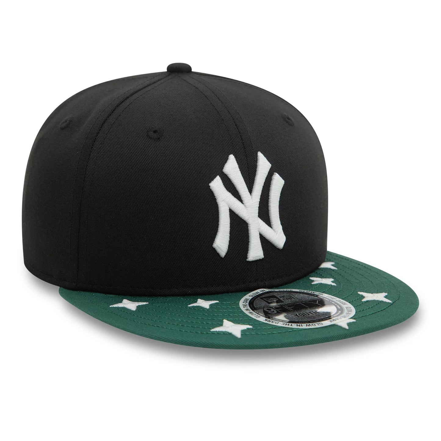 This is a New York Yankees Youth Glow In The Dark Black 9FIFTY Snapback Cap 3