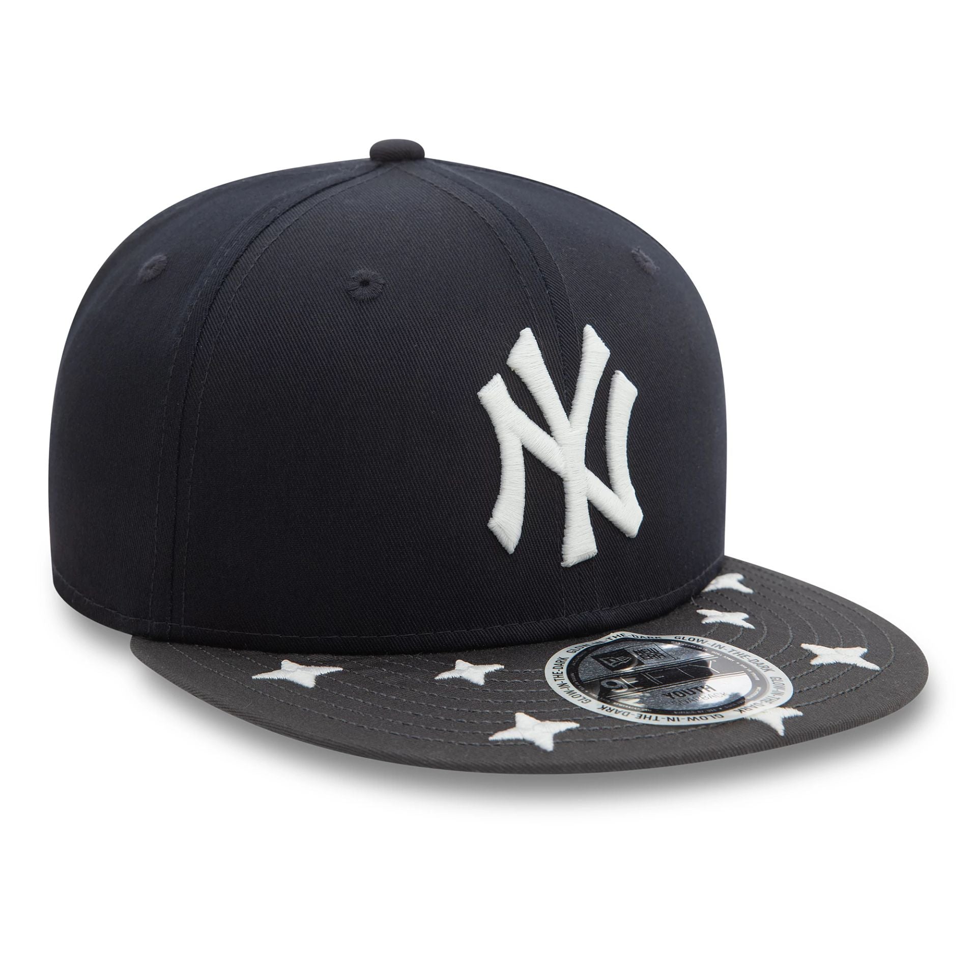 This is a New York Yankees Youth Glow In The Dark Navy 9FIFTY Snapback Cap 3